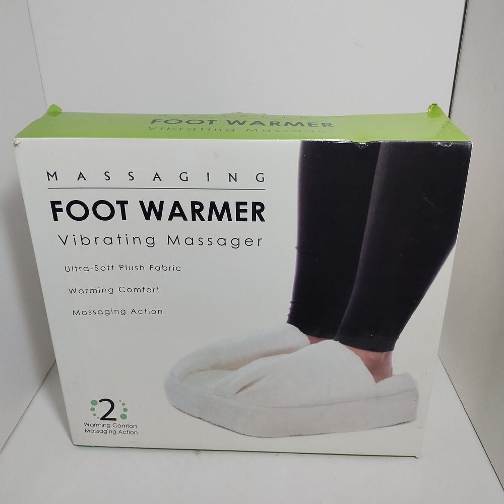 Massaging Foot Warmer Vibrating Massager 2 Warm Comfort Massage Action Slippers‎